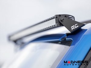 Ford Bronco Light Upgrade - Windshield Light Bar Kit - Rough Country - 50" Single Row LED - Black Series Ford Bronco Light Upgrade - Windshield Light Bar Kit - Rough Country - 50" Single Row LED - Black Series